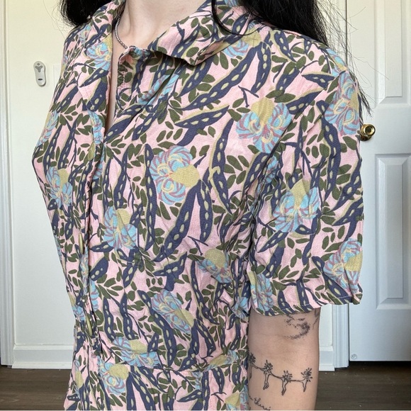 Flax maxi dress button up size small - Picture 4 of 6